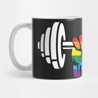 Gay Pride Gym T-shirt Rainbow flag Mug